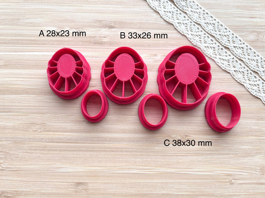 Bezel clay cutter, Faux stone clay cutter set