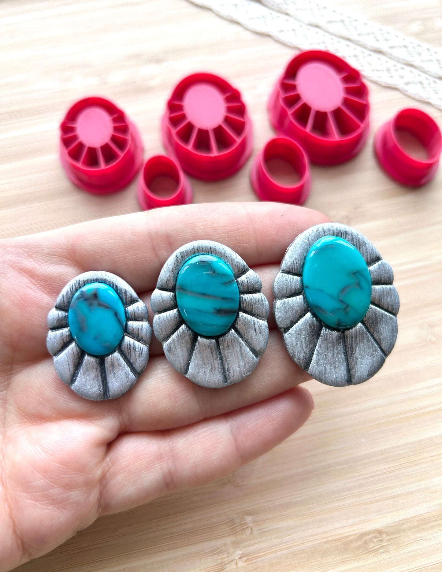 Bezel clay cutter, Faux stone clay cutter set