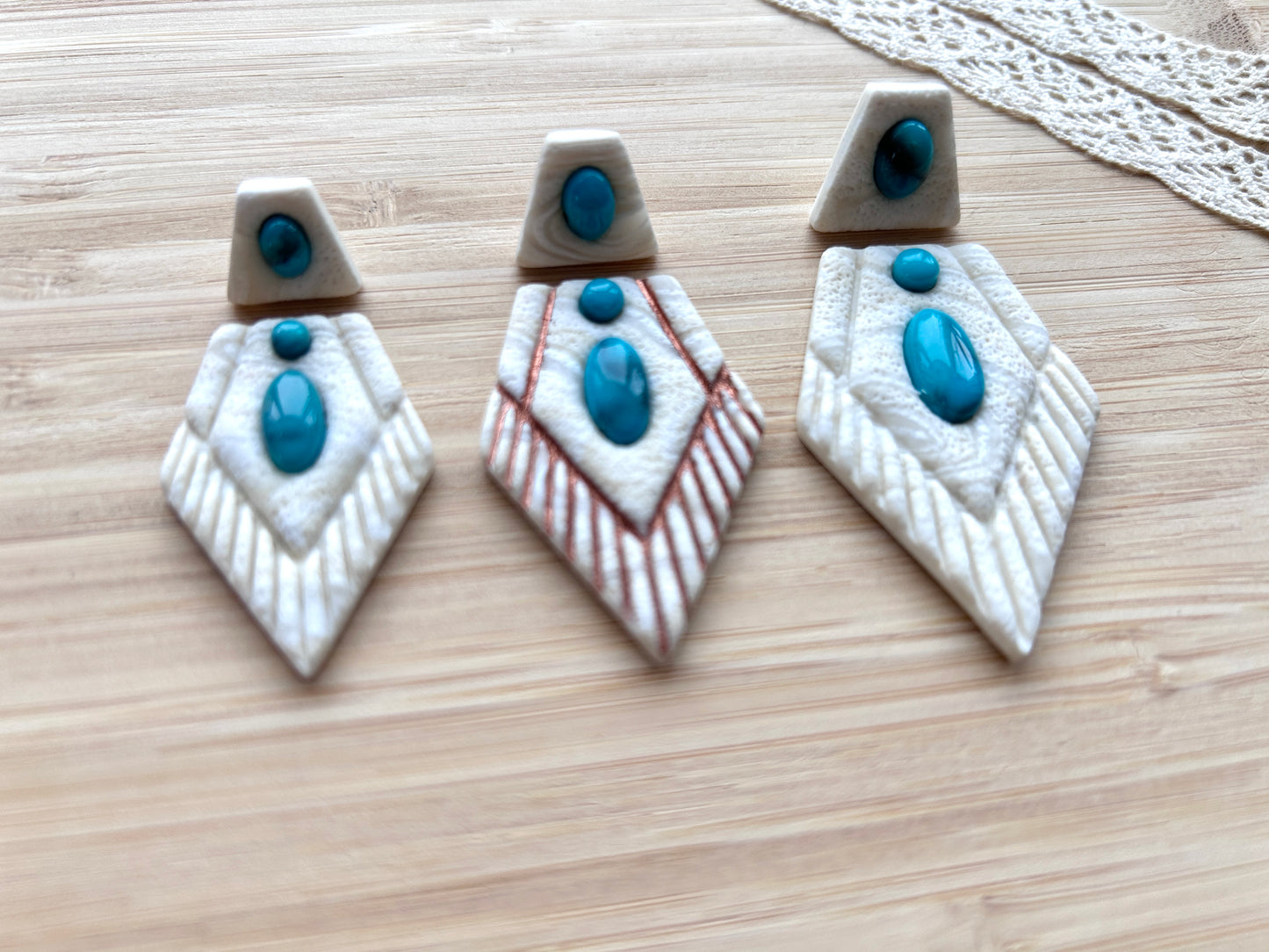 Bezel clay cutter, Faux stone clay cutter set, Country western style clay cutter