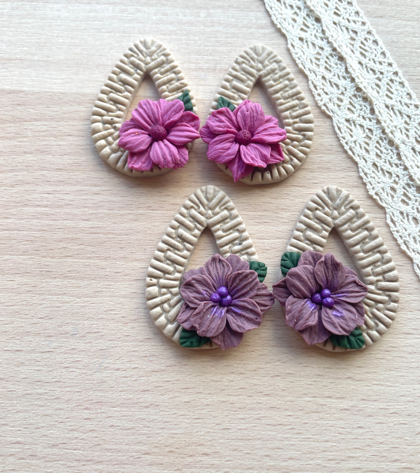 Rattan drop clay cutter, Tear shaped polymer clay cutter