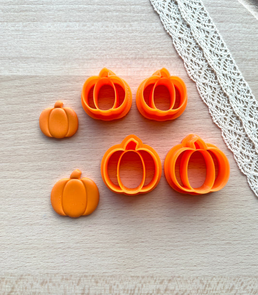 Pumpkin earring clay cutter, Polymer clay cutter