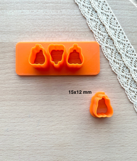 Pumpkin earring cutter, Polymer clay multi-cutter