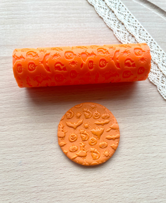 Halloween texture roller, Pattern roller for polymer clay