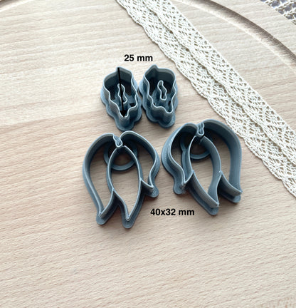Big stud clay cutter, Polymer clay cutter, Mirrored clay cutter