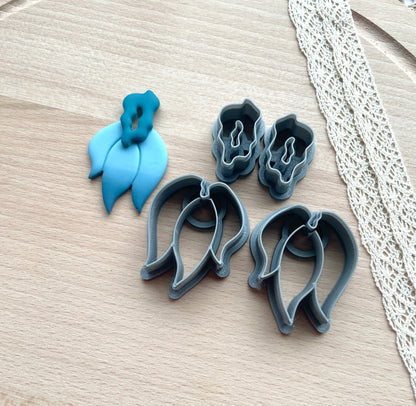 Big stud clay cutter, Polymer clay cutter, Mirrored clay cutter