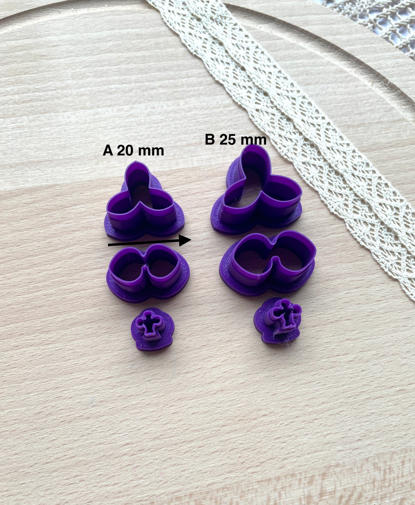 Orchid clay cutter, Polymer clay cutter