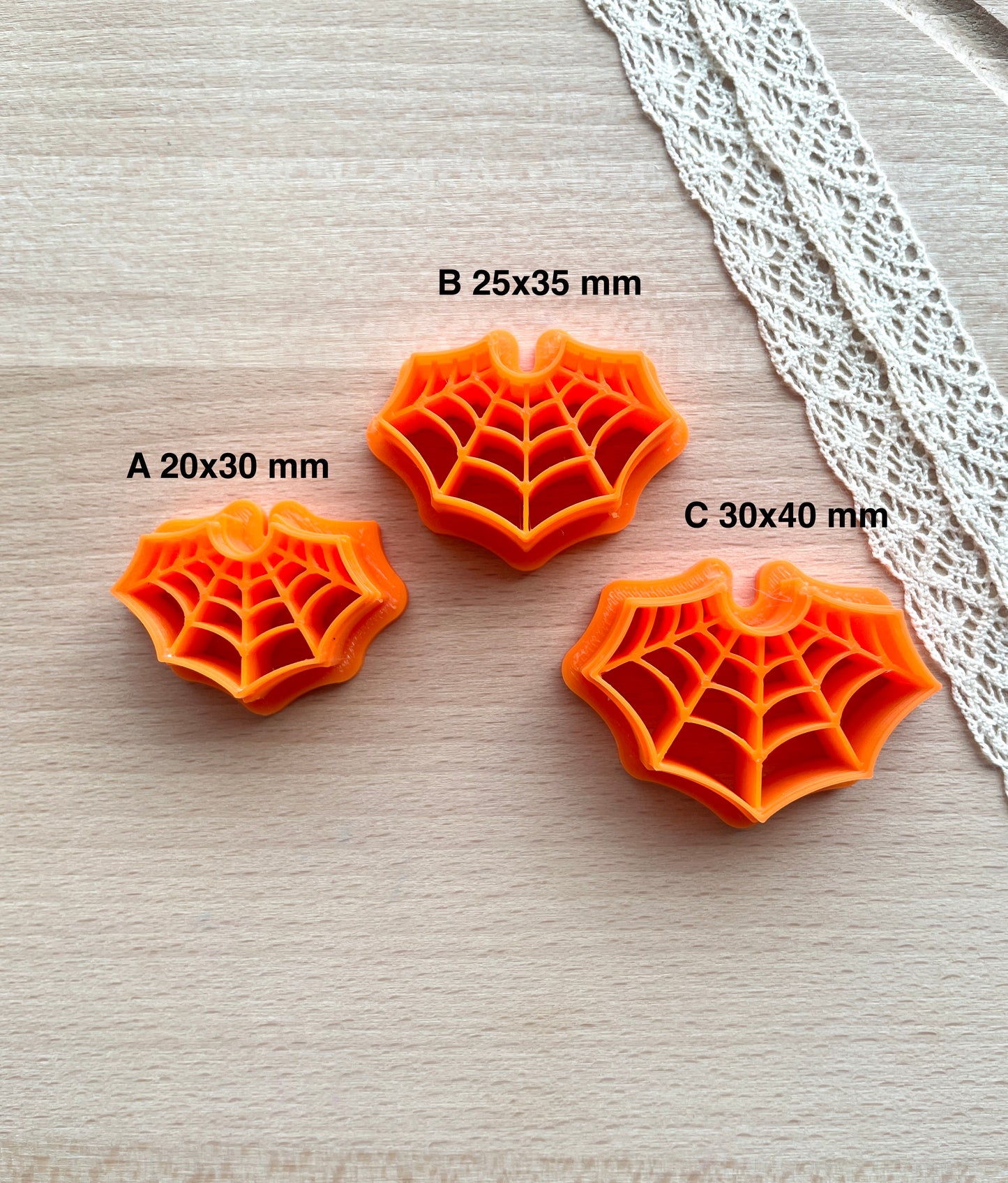 Spiderweb earring clay cutter, Polymer clay cutter, Halloween clay cutter