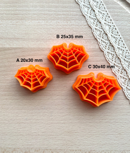 Spiderweb earring clay cutter, Polymer clay cutter, Halloween clay cutter