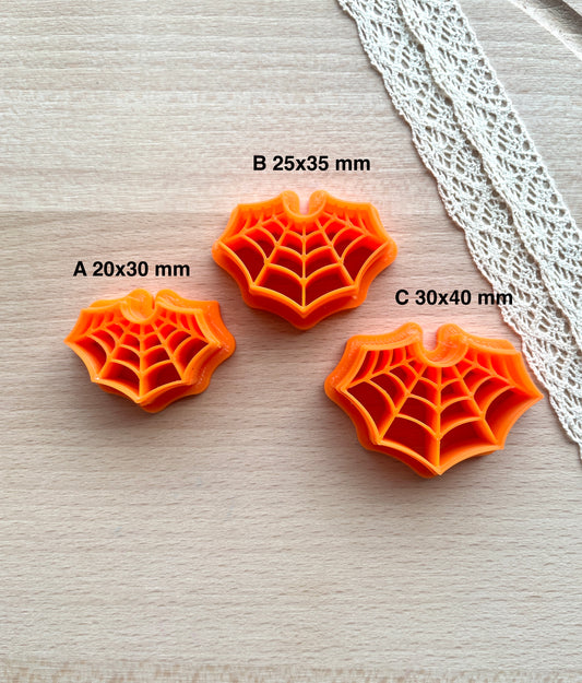 Spiderweb earring clay cutter, Polymer clay cutter, Halloween clay cutter