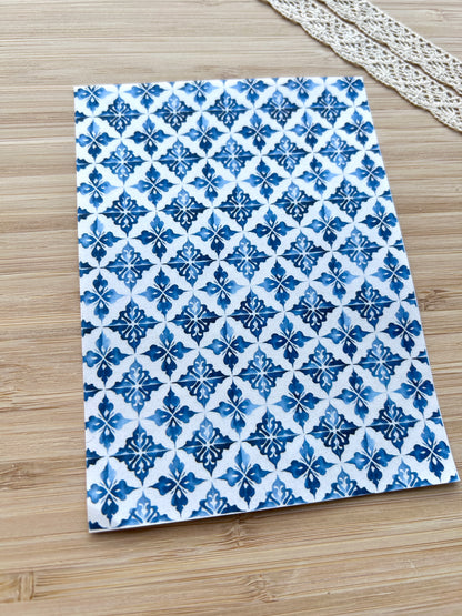 Water soluble transfer paper for polymer clay, Mediterranean pattern transfer paper