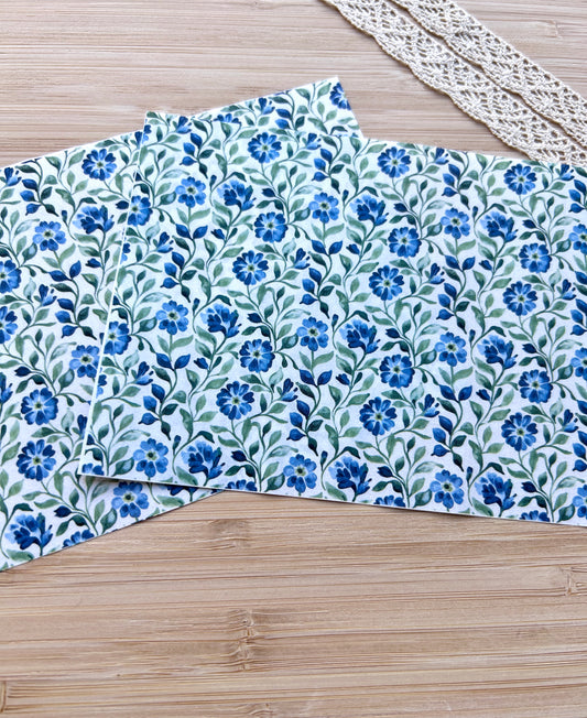 Water soluble transfer paper for polymer clay, Flower pattern transfer paper