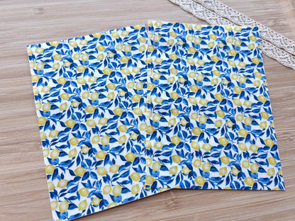 Water soluble transfer paper for polymer clay, Lemon pattern transfer paper