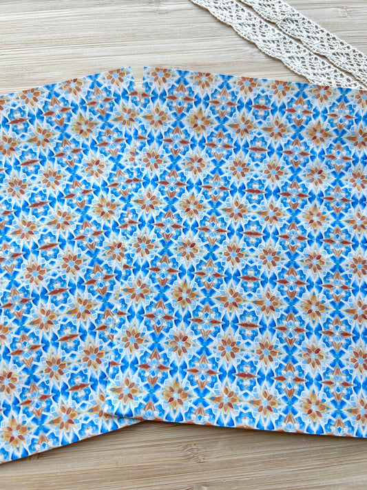 Water soluble transfer paper for polymer clay, Mediterranean pattern transfer paper (Copy)