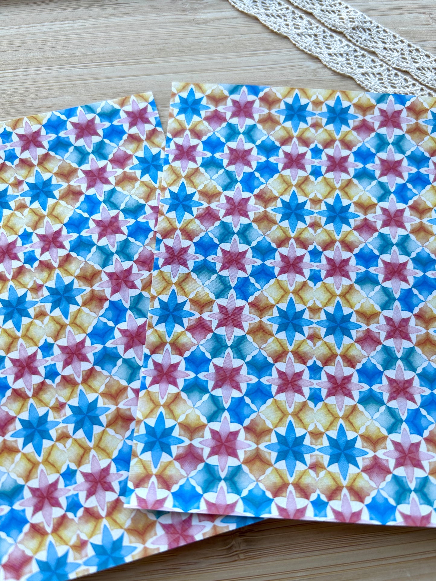 Water soluble transfer paper for polymer clay, Mediterranean pattern transfer paper