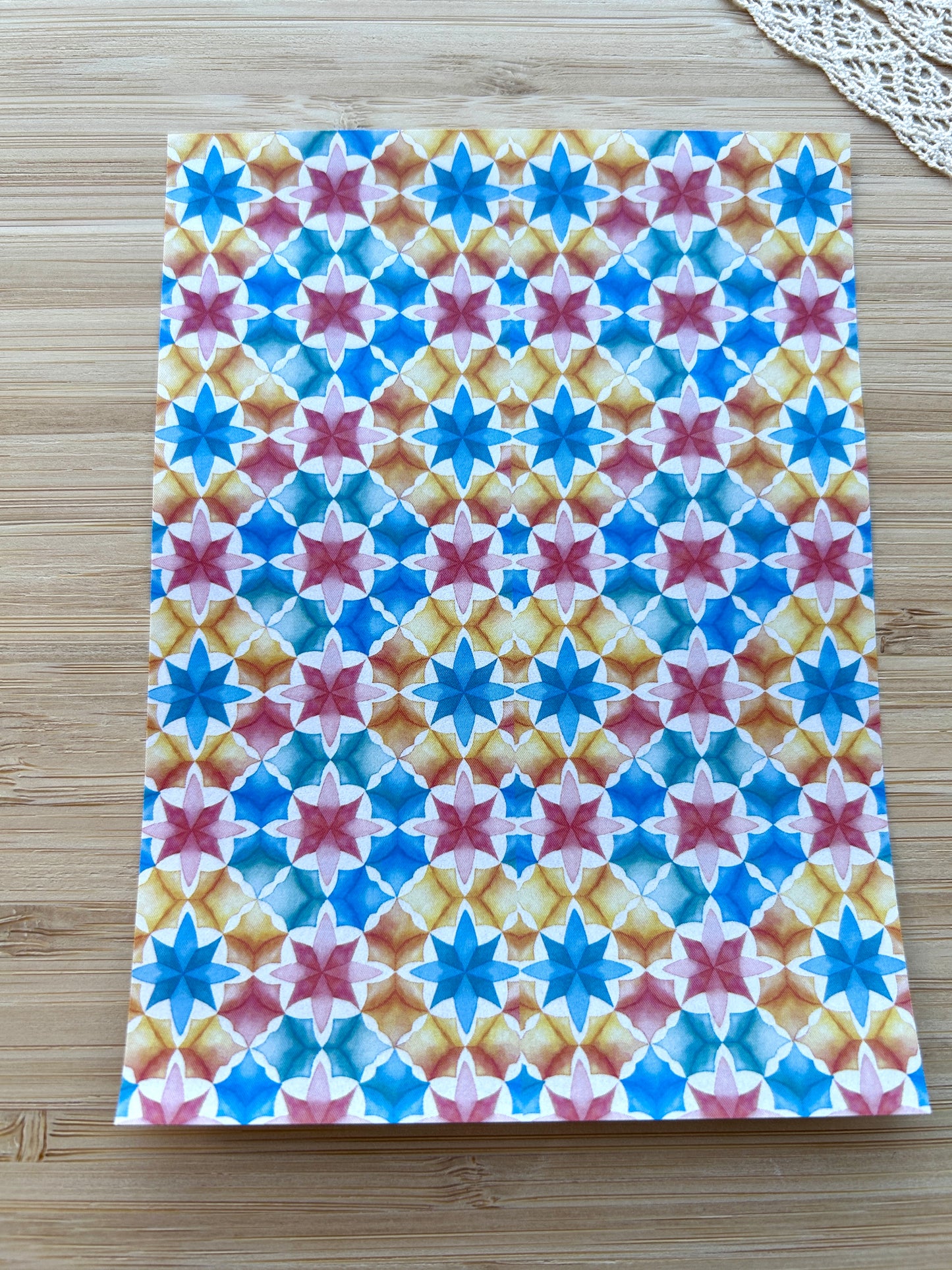 Water soluble transfer paper for polymer clay, Mediterranean pattern transfer paper