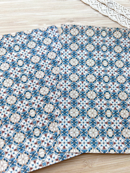 Water soluble transfer paper for polymer clay, Mediterranean pattern transfer paper