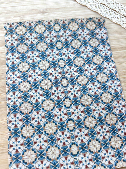 Water soluble transfer paper for polymer clay, Mediterranean pattern transfer paper