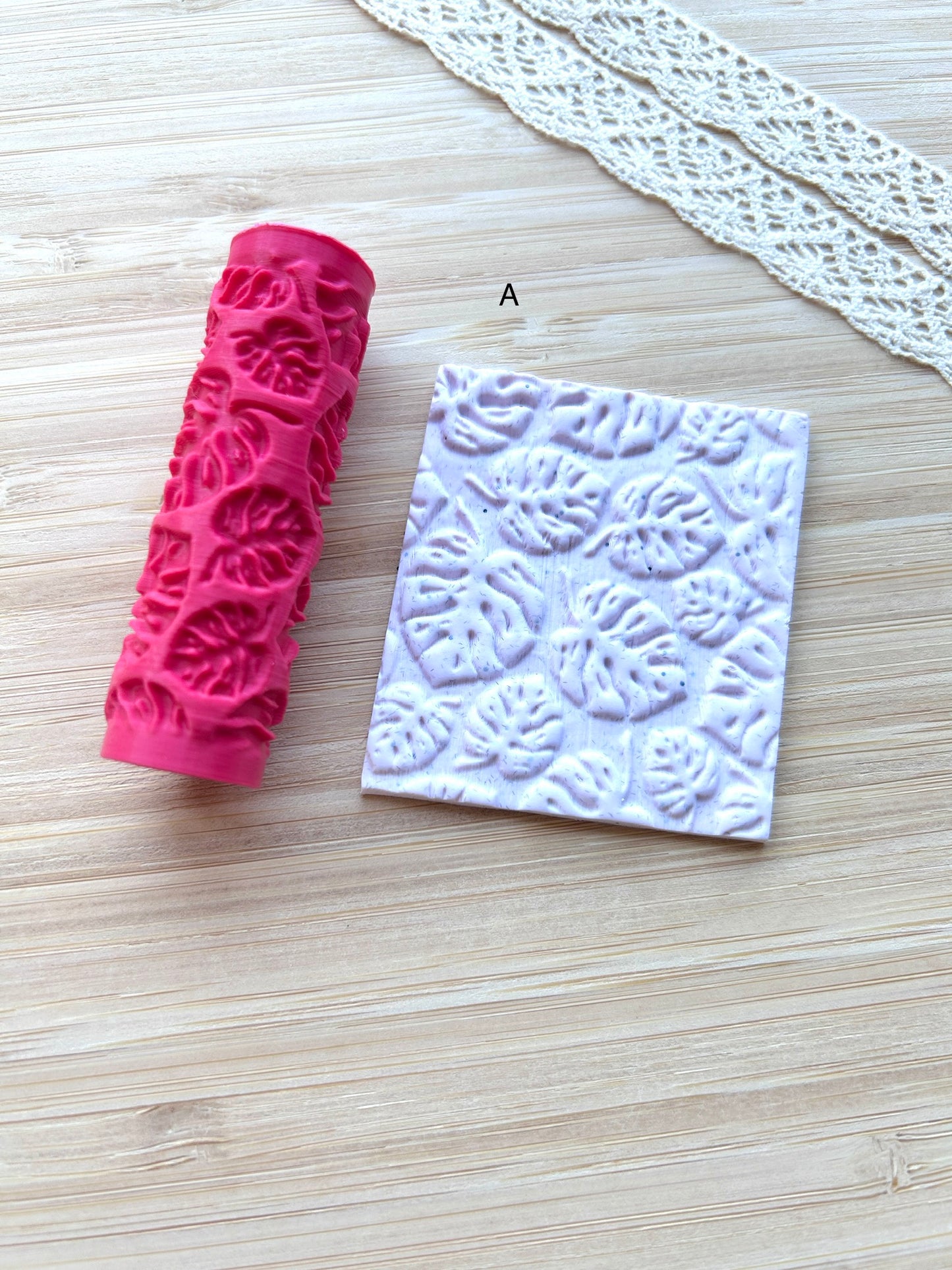 Hawaiian mini texture roller, Mini pattern roller for polymer clay
