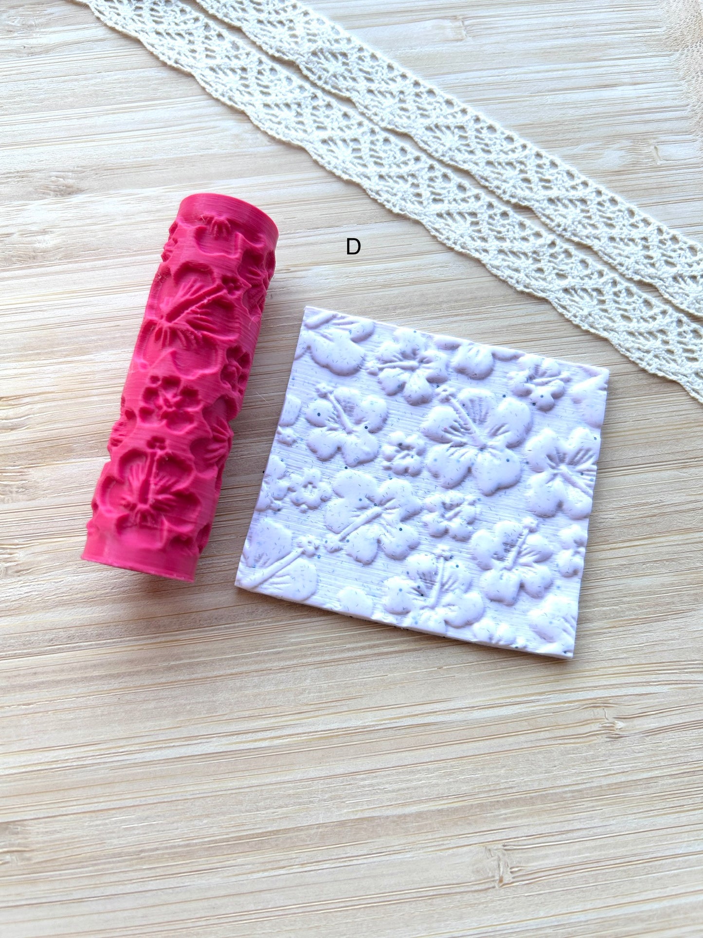 Hawaiian mini texture roller, Mini pattern roller for polymer clay