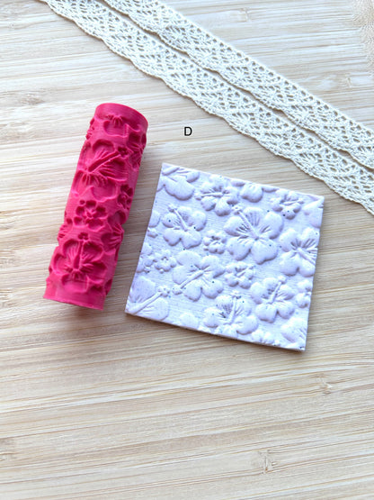 Hawaiian mini texture roller, Mini pattern roller for polymer clay