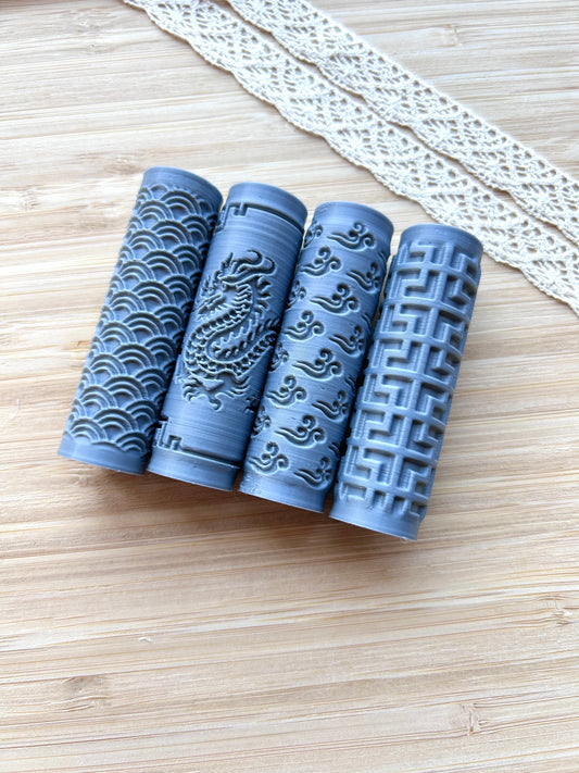 Chinese mini texture roller, Mini pattern roller for polymer clay