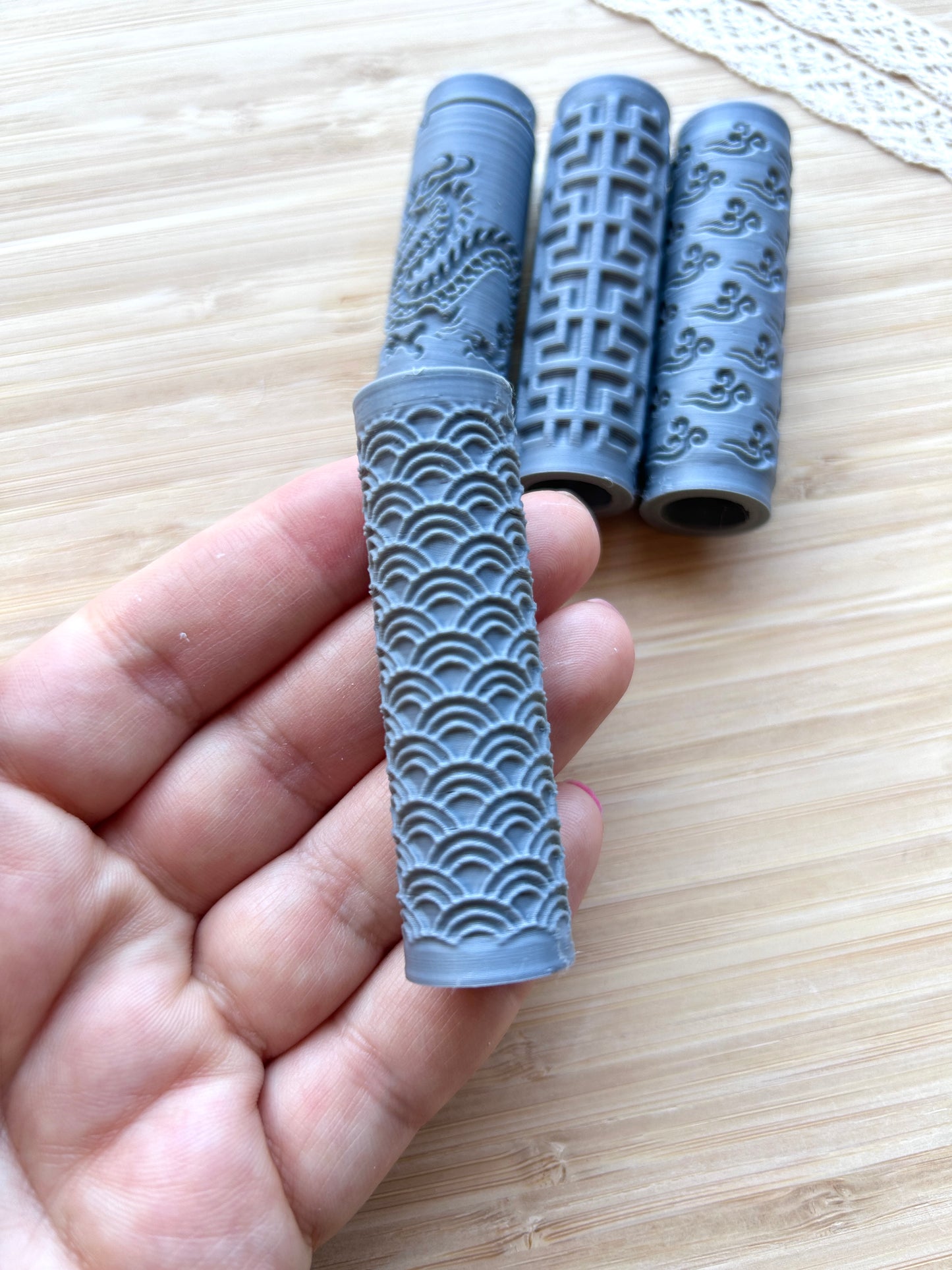 Chinese mini texture roller, Mini pattern roller for polymer clay