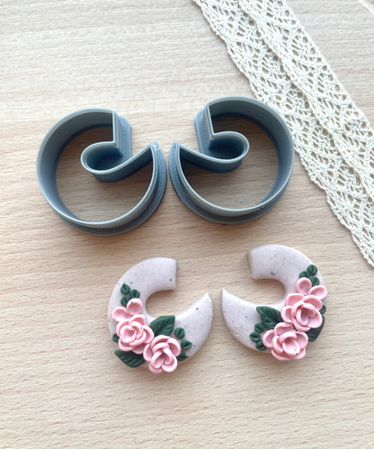 Hoop earring cutter, Polymer clay cutter
