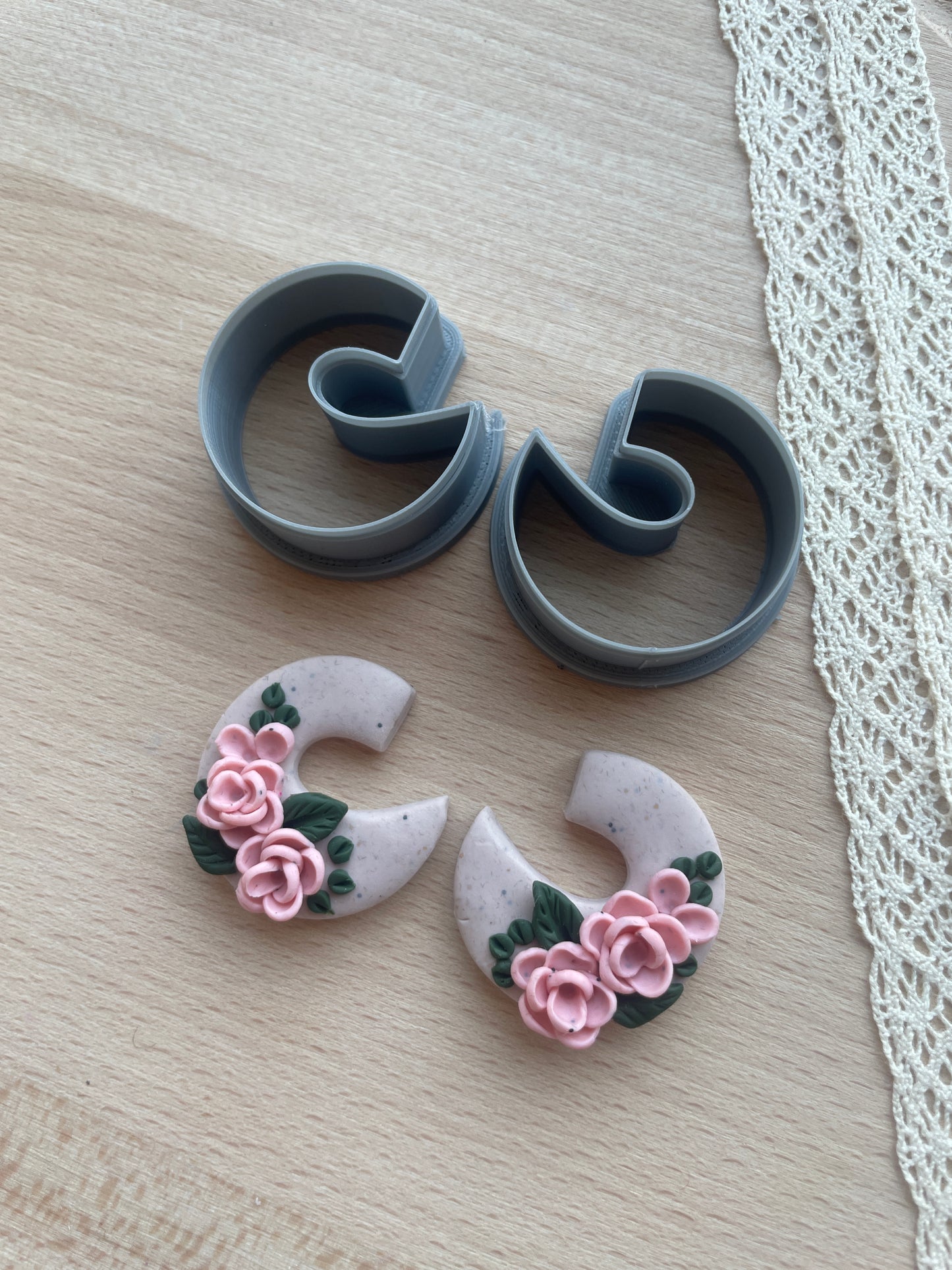Hoop earring cutter, Polymer clay cutter