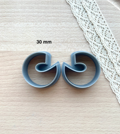 Hoop earring cutter, Polymer clay cutter
