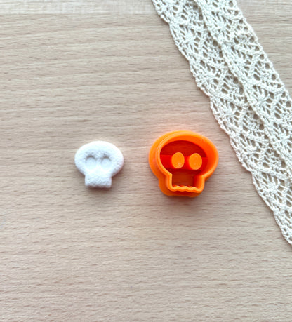 Skull earring cutter, Polymer clay multi-cutter, Halloween stud earring cutter