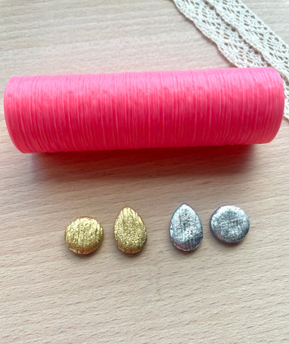 Brushed metal texture roller, Pattern roller for polymer clay