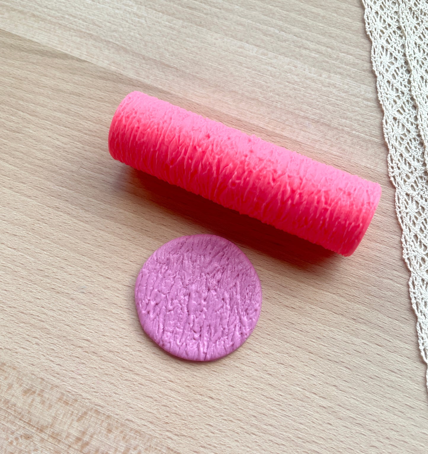 Bark texture roller, Pattern roller for polymer clay