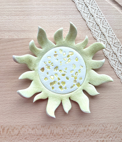 Sun trinket dish clay cutter, Polymer clay cutter