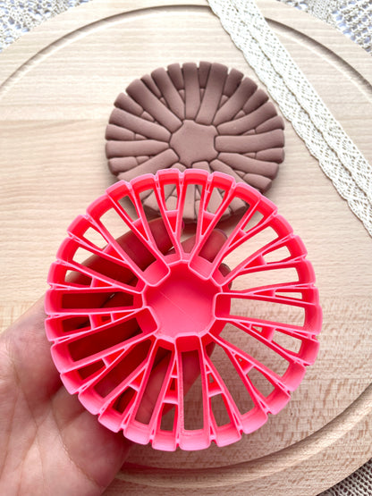 Rattan trinket dish clay cutter, Polymer clay cutter