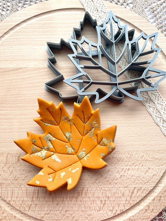 Maple leaf trinket dish cutter, Polymer clay cutter