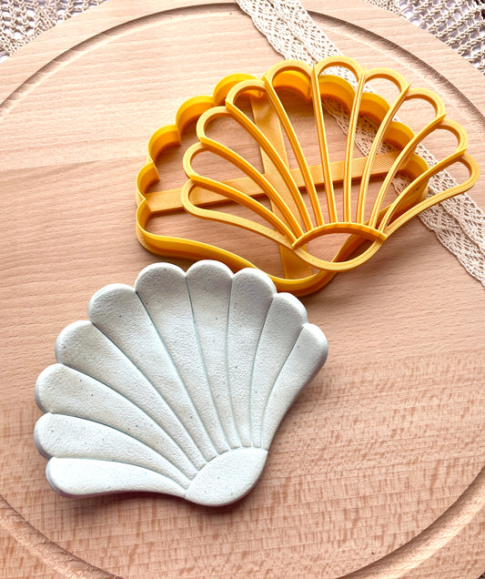 Shell trinket dish clay cutter, Polymer clay cutter