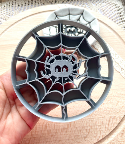 Spider trinket dish clay cutter, Polymer clay cutter, Halloween clay cutter