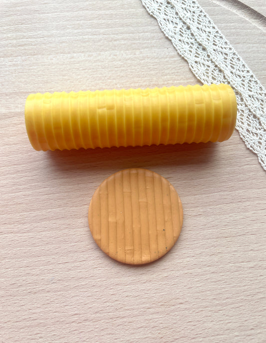Bamboo texture roller, Pattern roller for polymer clay