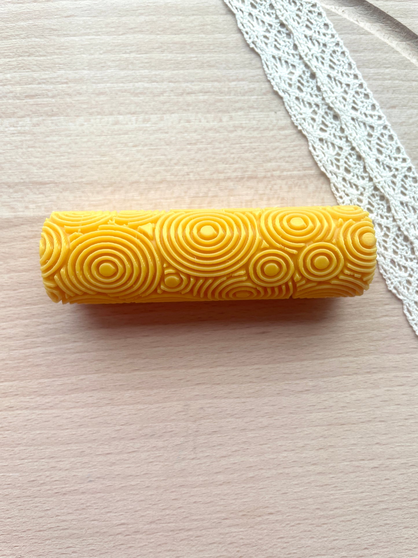 Circles texture roller, Pattern roller for polymer clay
