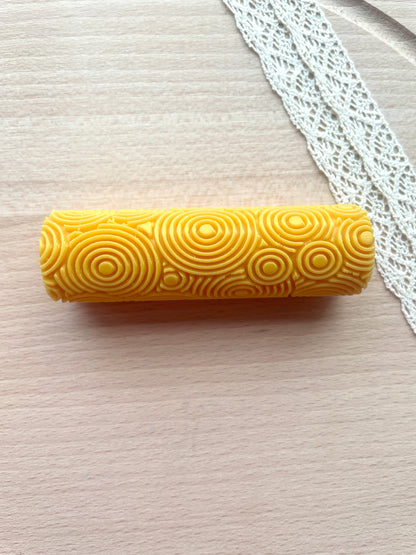 Circles texture roller, Pattern roller for polymer clay