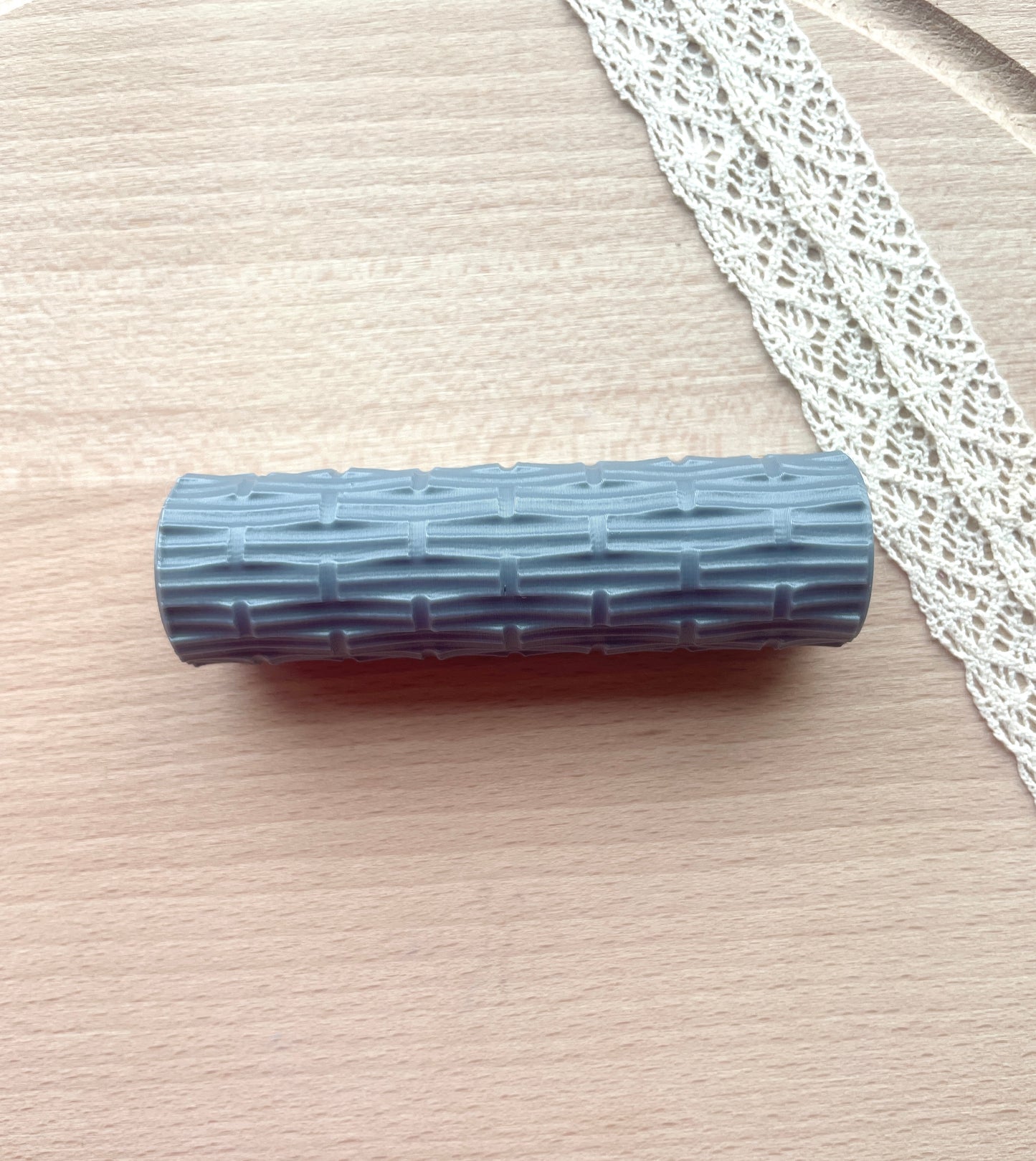 Wicker texture roller, Pattern roller for polymer clay