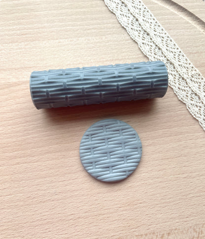 Wicker texture roller, Pattern roller for polymer clay