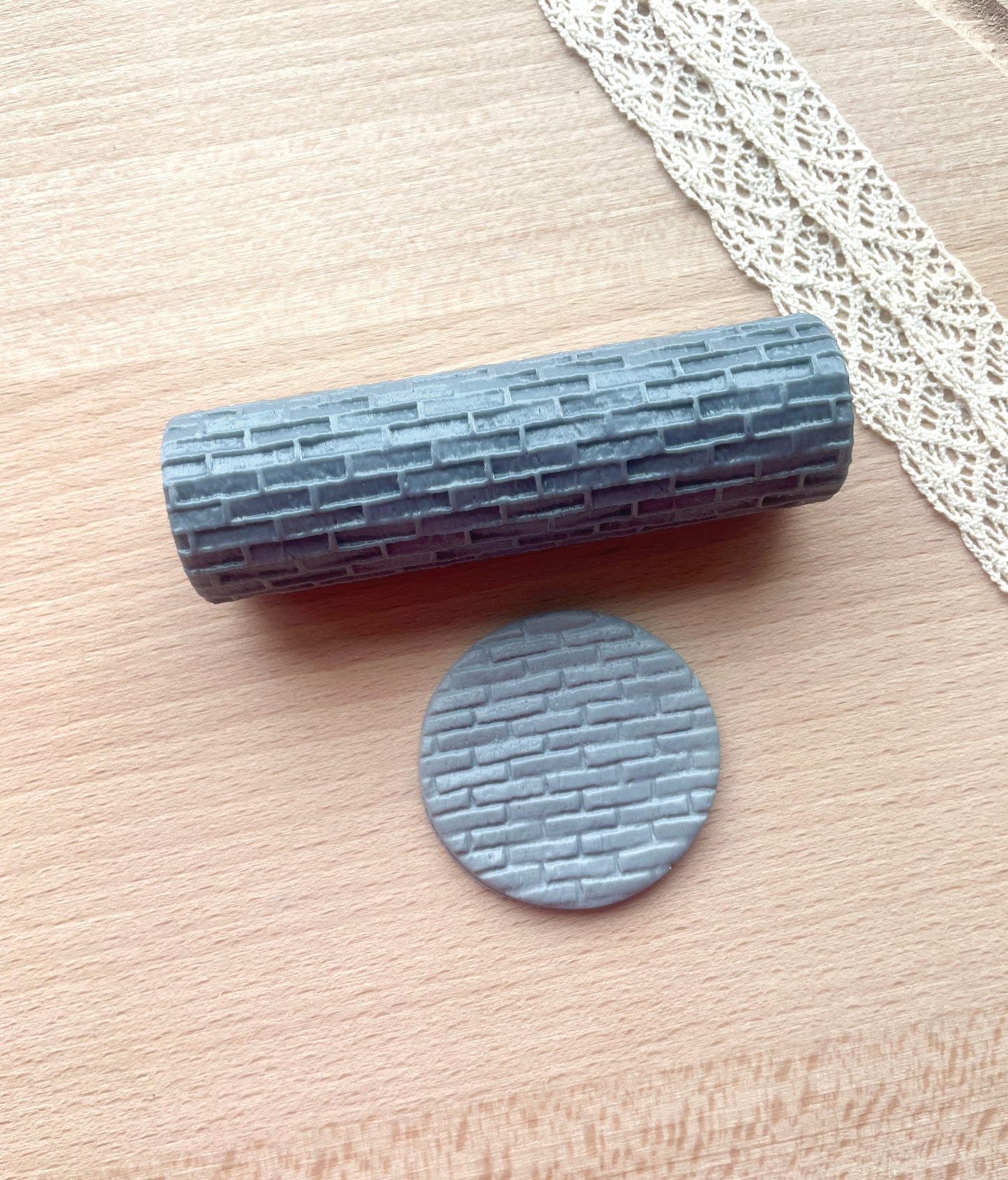 Bricks texture roller, Pattern roller for polymer clay