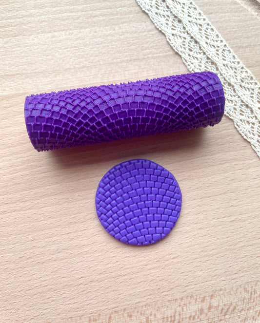 Cobblestone texture roller, Pattern roller for polymer clay