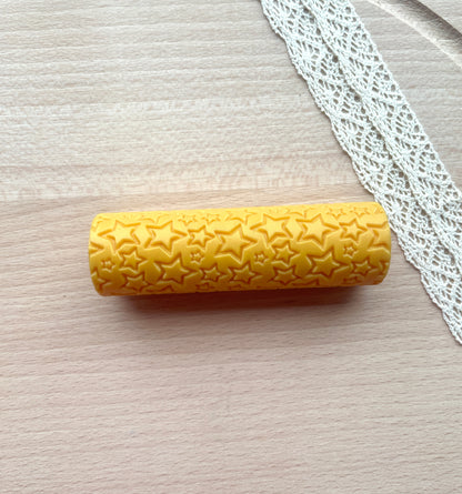Stars texture roller, Pattern roller for polymer clay