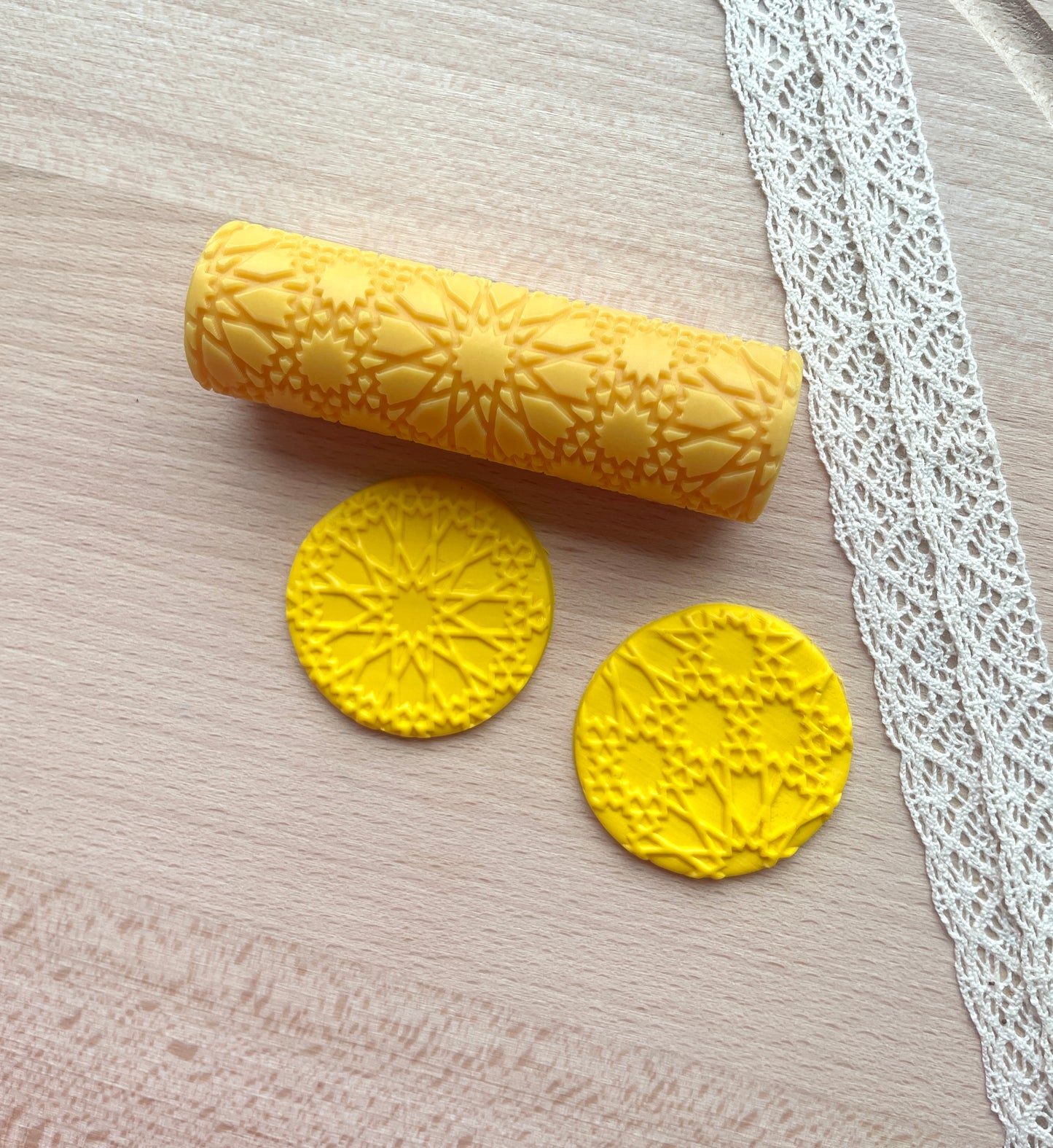 Moroccan texture roller, Pattern roller for polymer clay