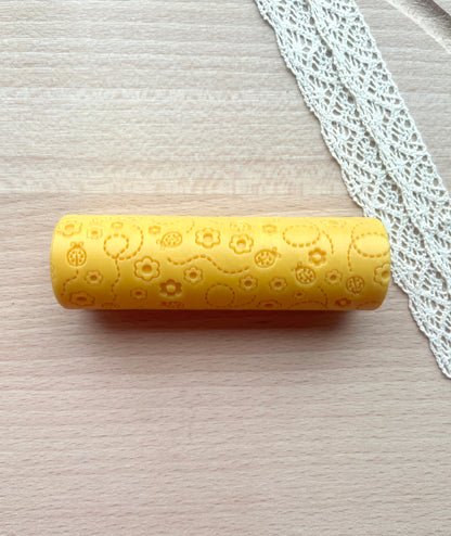 Ladybug texture roller, Pattern roller for polymer clay