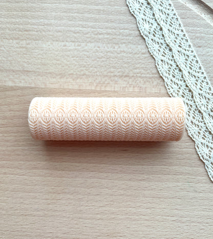Ethnic diamond texture roller, Pattern roller for polymer clay
