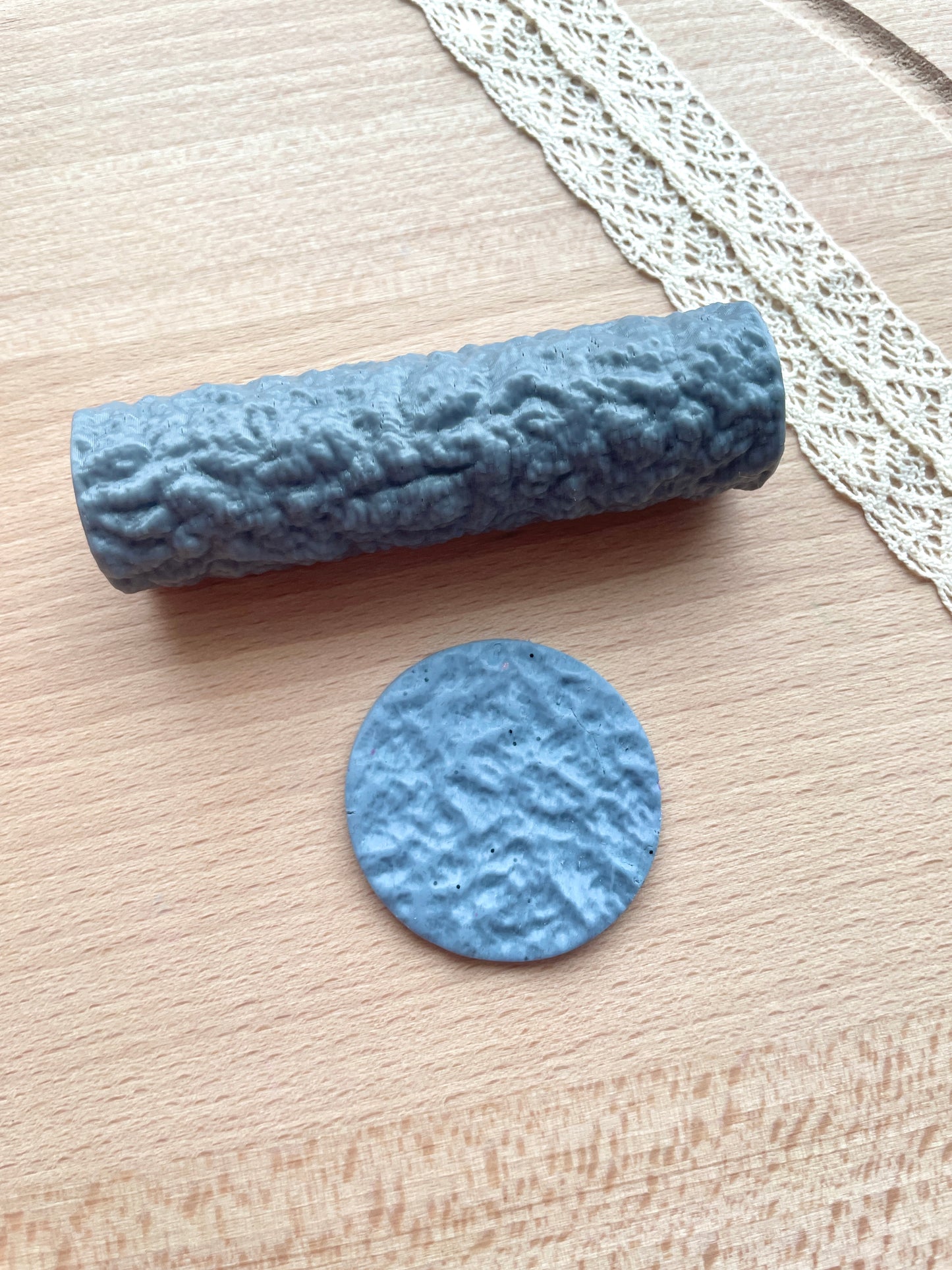 Ocean waves texture roller, Pattern roller for polymer clay