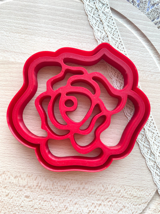 Rose trinket dish clay cutter, Polymer clay cutter